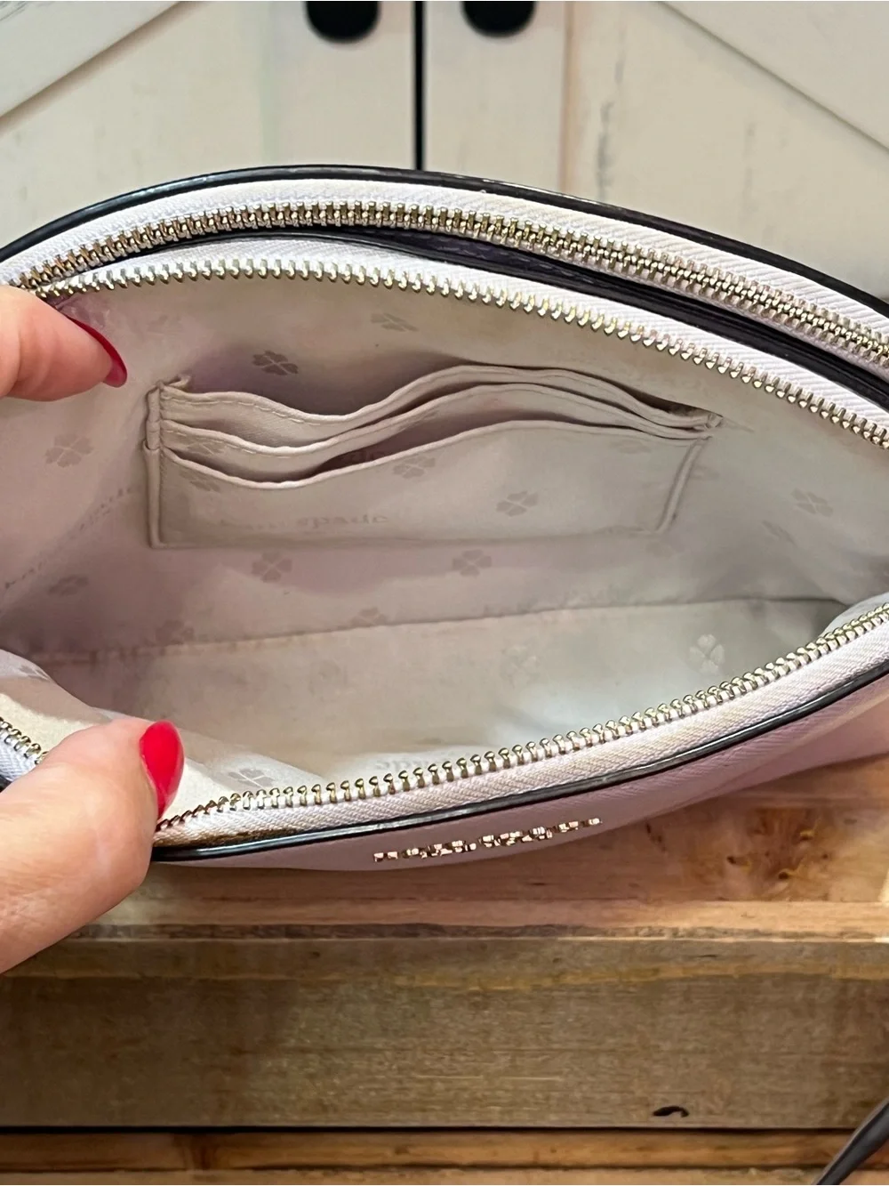 Kate Spade New York Spencer Double Zip Dome Lilac Crossbody